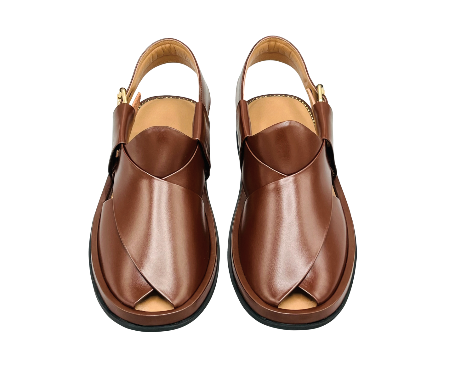 Premium Smart Zalmi Sleek Edge Round Dark Brown